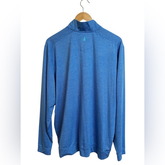 Johnnie-O Active Top Mens XL Blue Stripe Pullover 1/2 Zip Athleisure Sweater - Picture 3 of 6